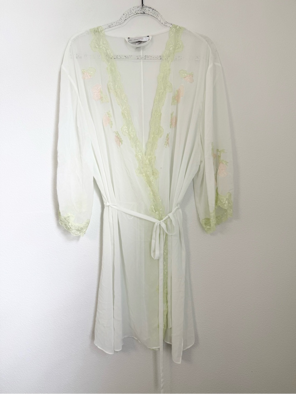 Cacique Cheer Sexy Sensual Feminine Bridal Robe Lace Details Size 22/24